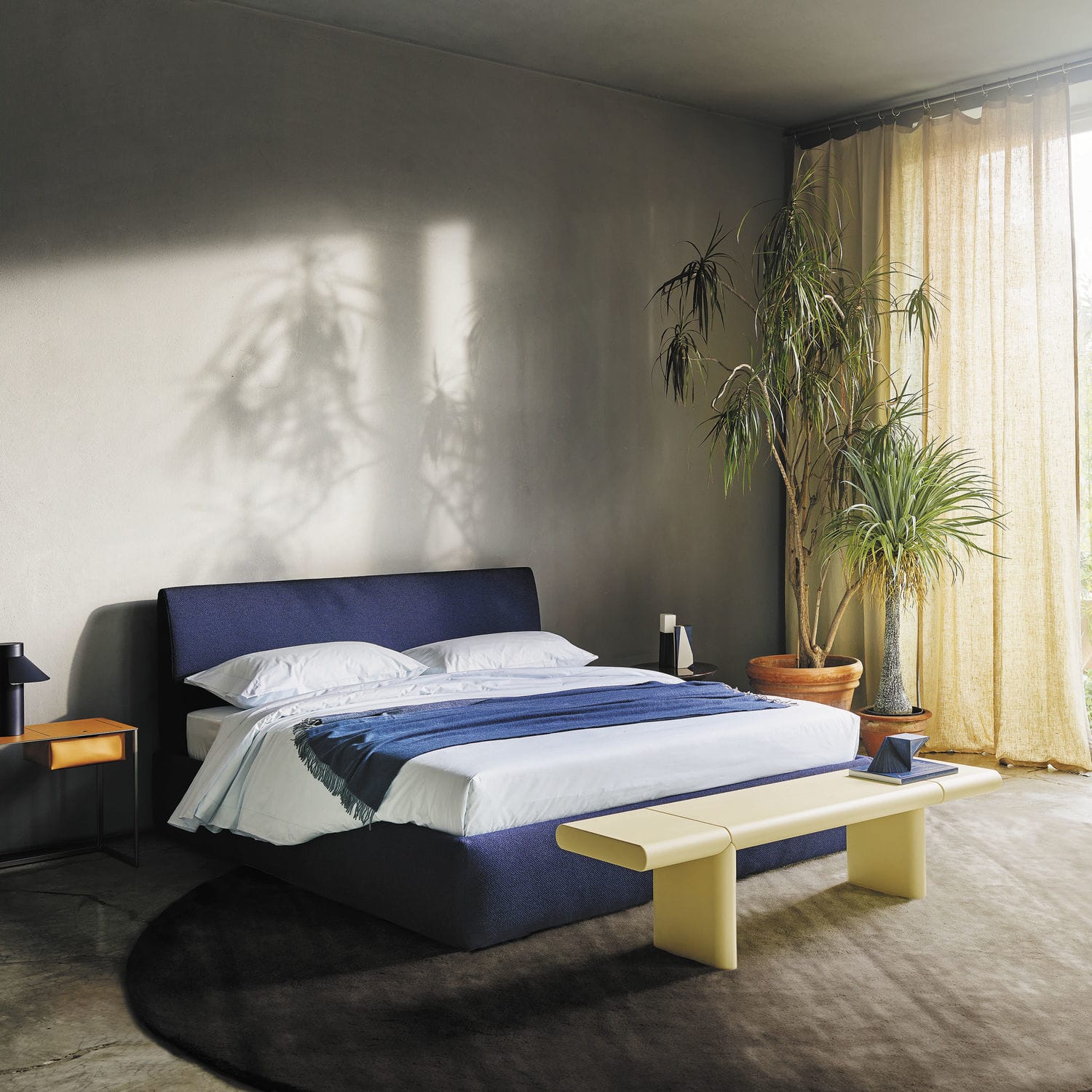 Cama de casal - TALAMO BOX - Zanotta - contemporânea / estofada / com ...