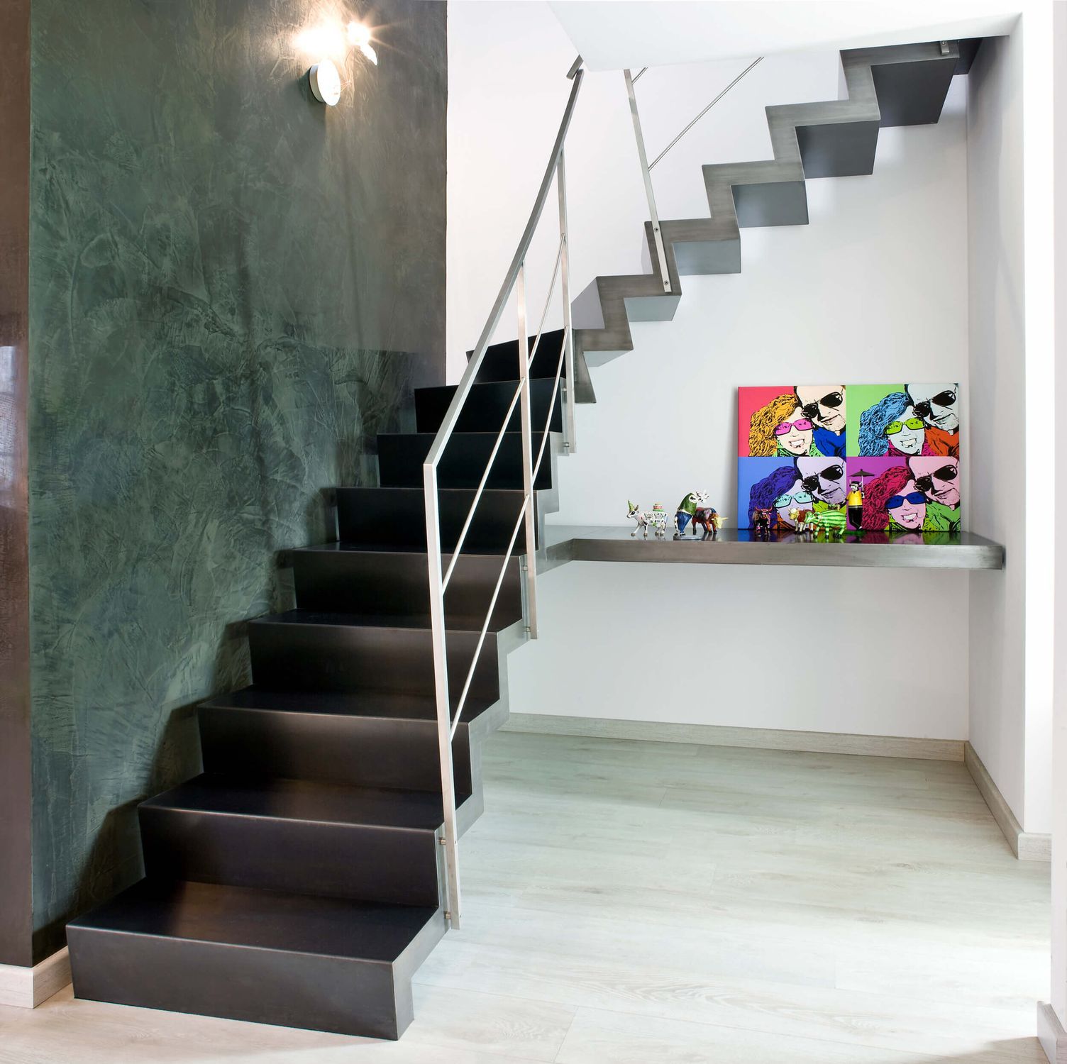 Escada em L - A 225 - METALL CONCEPT - com degraus em metal / com ...