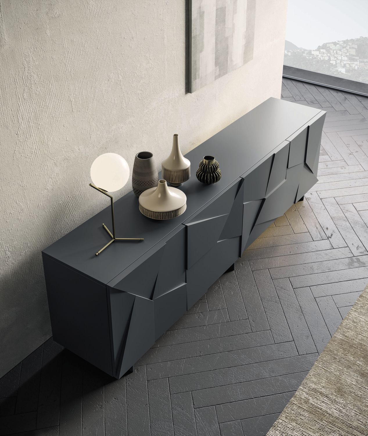 Buffet aparador contemporâneo - CONCRETE - Dall'Agnese - em madeira ...