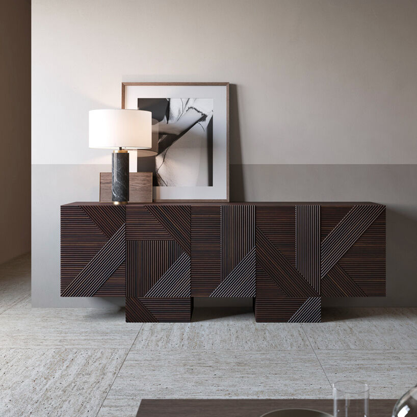 Buffet aparador contemporâneo - STRIPES - Emmemobili - em carvalho / em ...