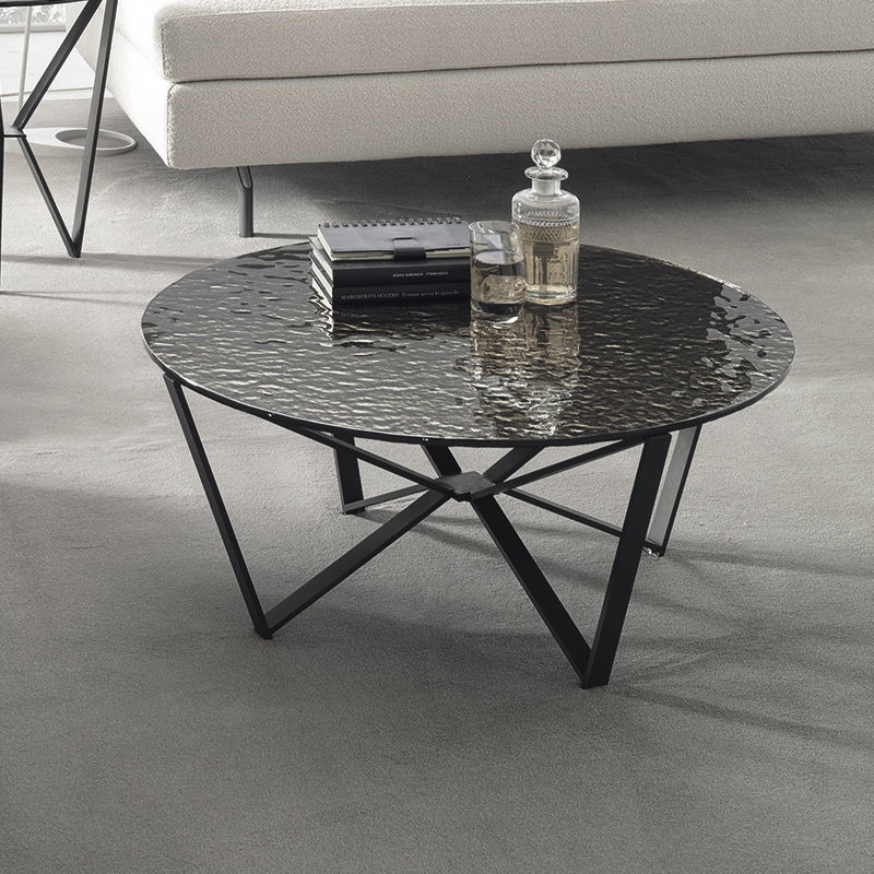 Mesa de centro contemporânea SPIDER Target Point em vidro / em grés porcelanato / com base