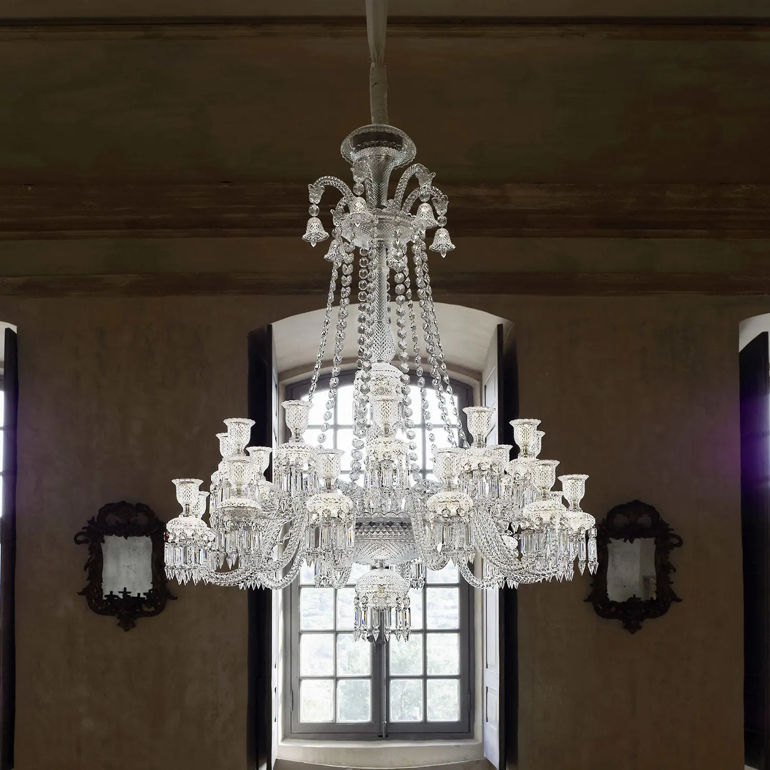 Lustre contemporâneo - ZENITH LONG - Baccarat - em cristal Lustre contemporâneo - ZENITH LONG - Baccarat - em cristal