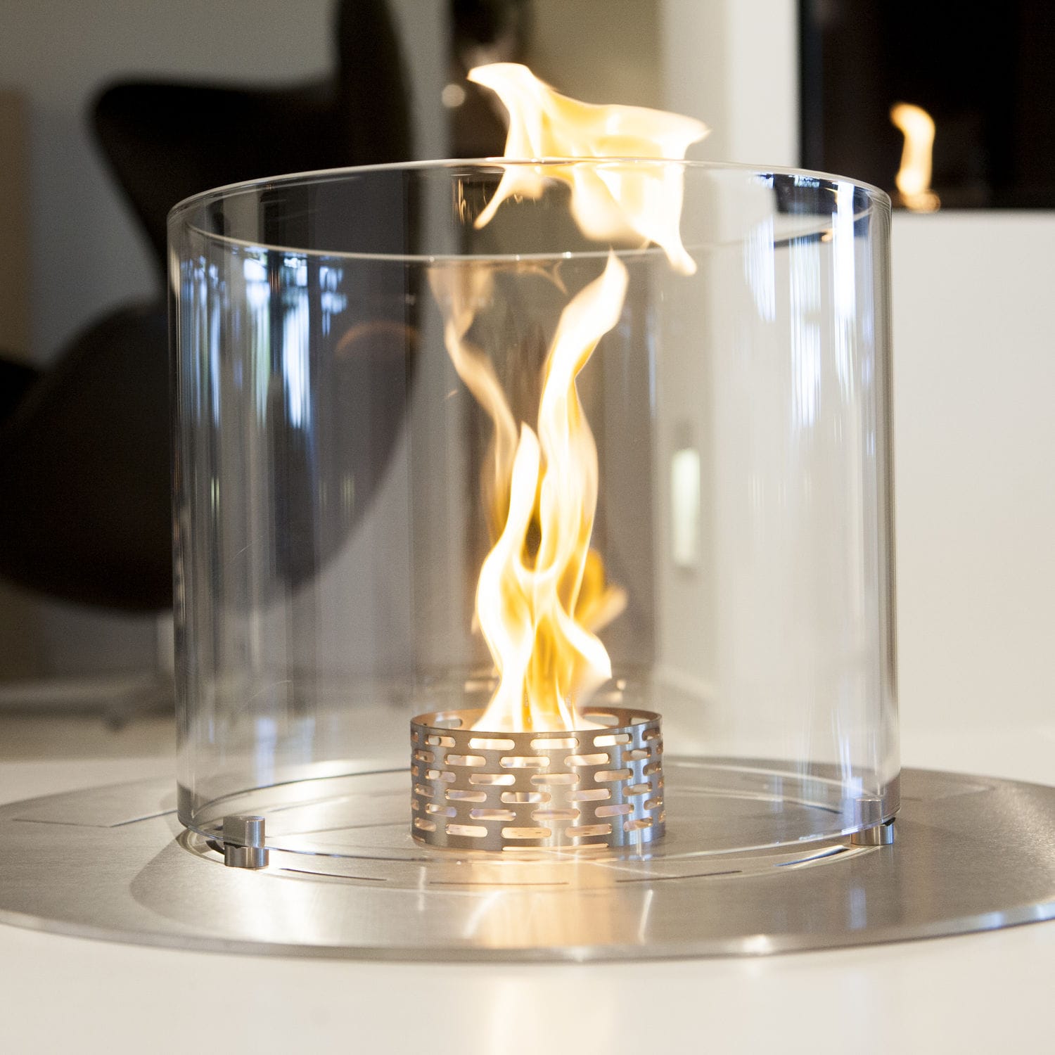 Queimador a bioetanol redondo - DENVER - Decoflame - contemporâneo