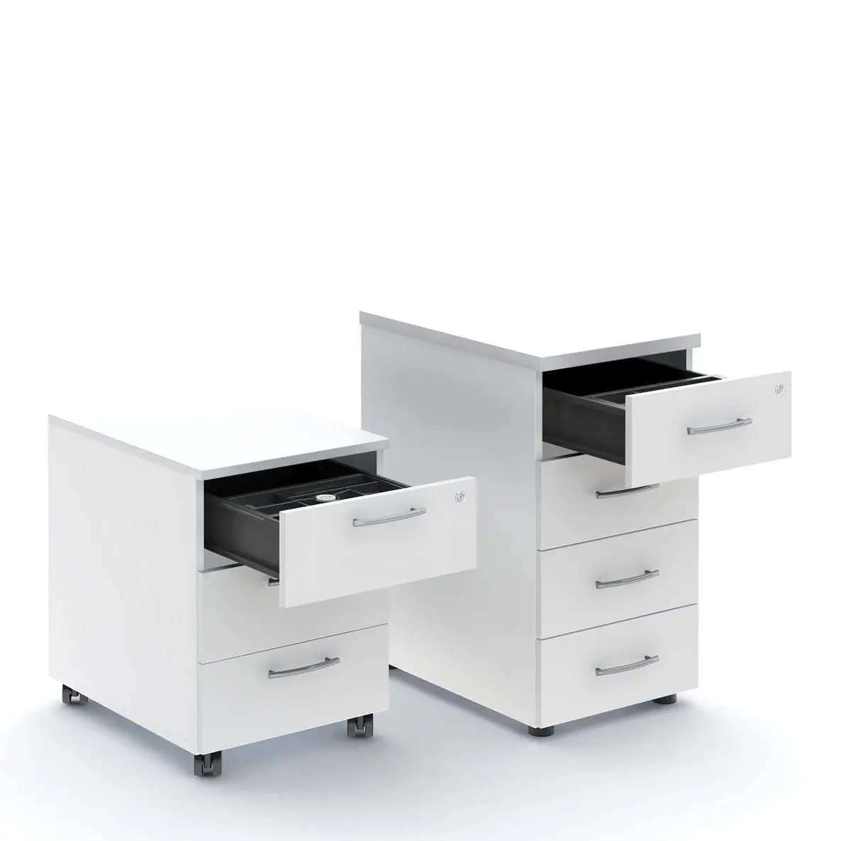 Módulo de gavetas para escritório metálico - STANDARD - MDD - em laminado  melamínico / com 3 gavetas / com 4 gavetas, image size:1186x1186