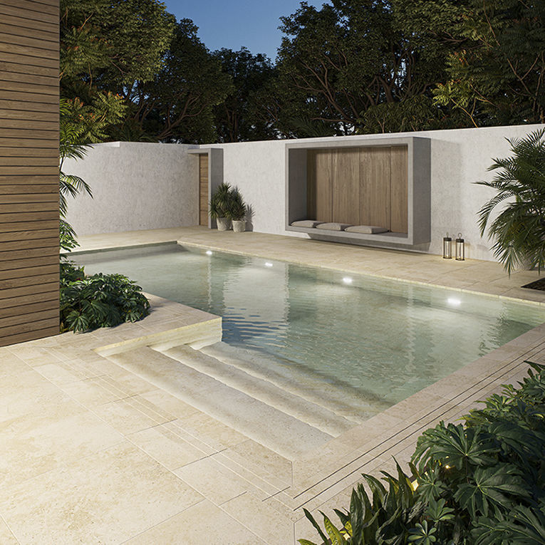 Borda de piscina em grés porcelanato - CANARIAS - Cerámica Mayor - em ...