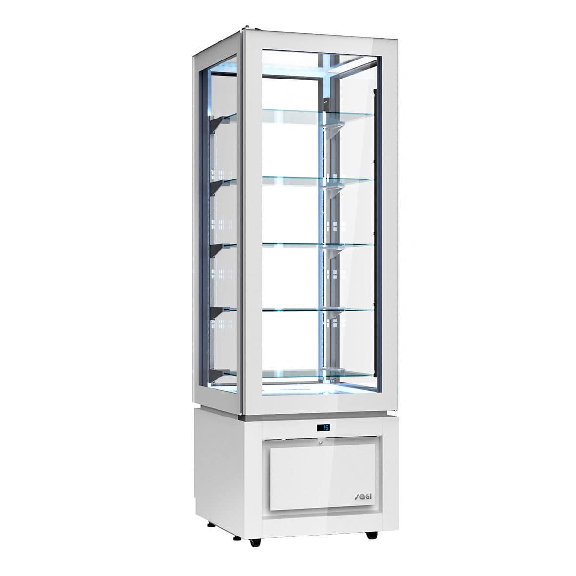 Vitrina Refrigerada Vertical Luxor New Style Kc Vsx Sagi Para Loja Branca Com Porta