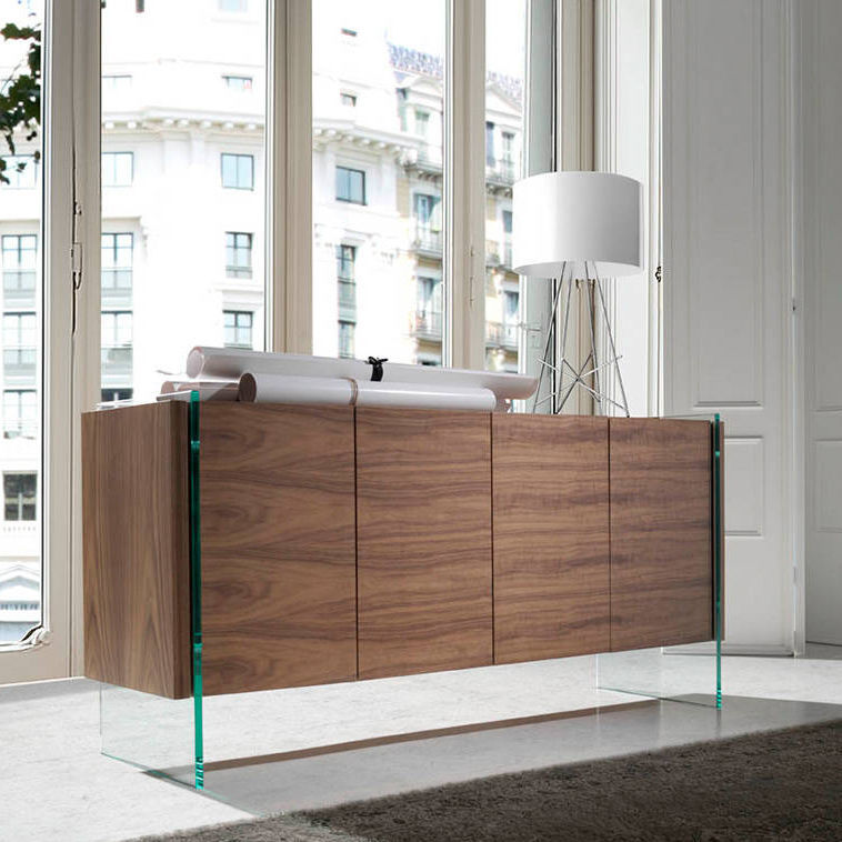 Buffet aparador contemporâneo - 3057 - Angel Cerdá - em nogueira / com ...