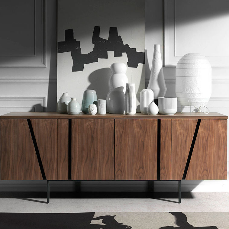 Buffet aparador contemporâneo - 3124 - Angel Cerdá - em nogueira / com ...