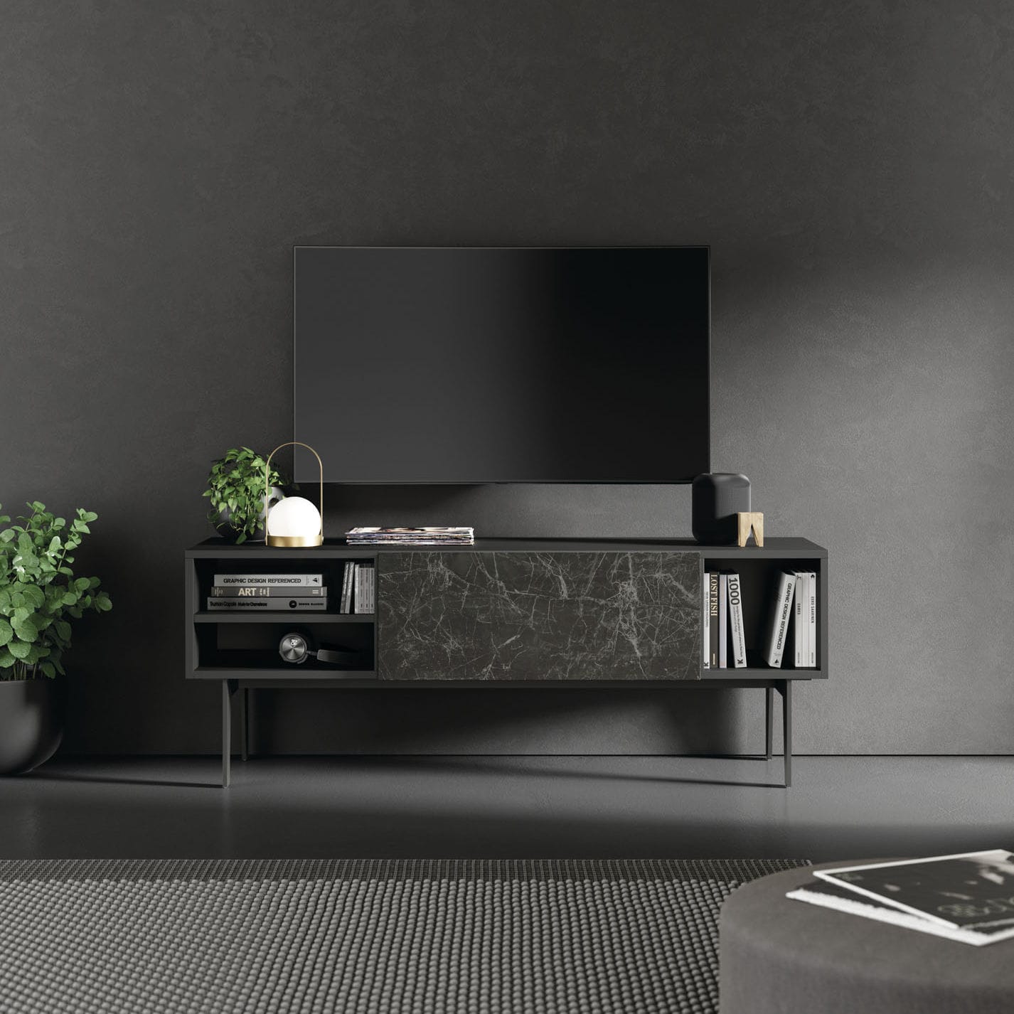 Innov Vive Rack Rack de TV contemporâneo - COMPACT SALON 2 - VIVE - MUEBLES VERGE S.L ...