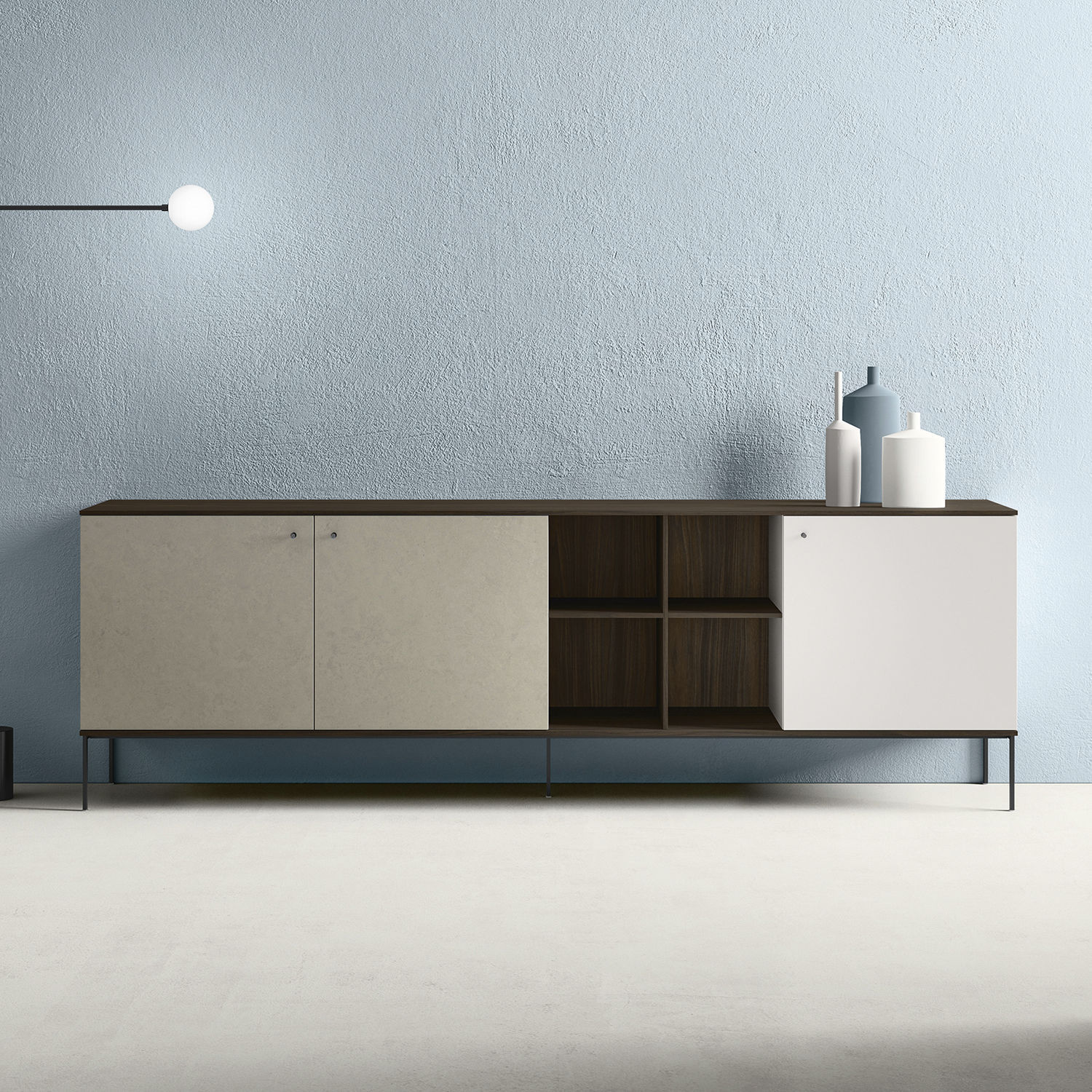 Buffet aparador contemporâneo - ZALF spa - em metal pintado / com ...