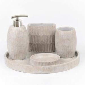 kit de acessórios de banheiro em concreto
