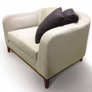 poltrona design orgânico / em tecido / com braços / com encosto alto