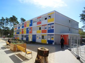 construção em contêiner da linha comercial