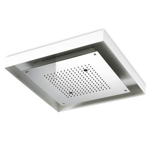 cabeça de chuveiro de embutir no teto / quadrada / tipo chuva / com iluminação embutida