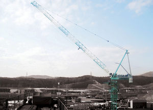 guindaste com lança elevatória
