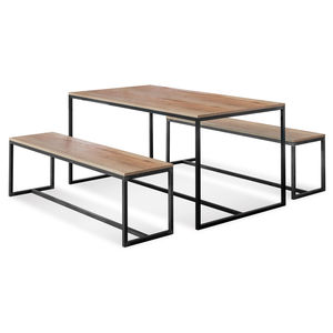 conjunto de mesa e bancos contemporâneo