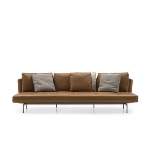 sofá modular / contemporâneo / em tecido / em couro