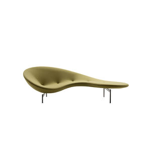 sofá curvo / de design original / em tecido / em aço