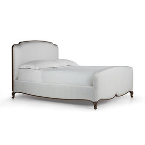 cama king size / clássica / estofada / com cabeceira