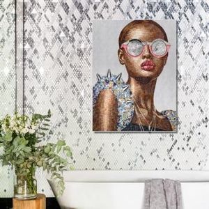 painel decorativo em mosaico