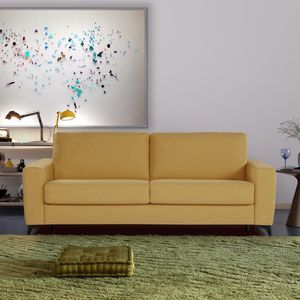 sofá cama / contemporâneo / em tecido / de 2 lugares