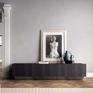 buffet contemporâneo / em ébano / em pau-rosa / cinza