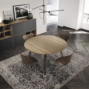 mesa de jantar contemporânea / em carvalho / em nogueira / em madeira lacada