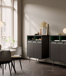 buffet alto / contemporâneo / em carvalho / em nogueira