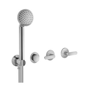 misturador bicomando para box de banheiro / embutido / em metal cromado / para banheiro