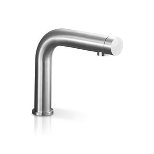 misturador monocomando para lavatório / em inox / 1 orifício / de bica longa