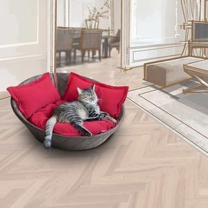 cesto para gato em algodão
