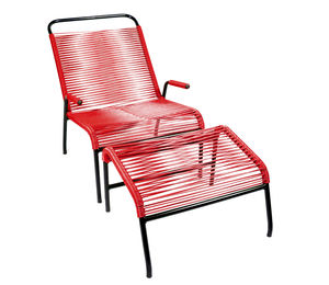 poltrona design escandinavo / em plástico / em aço / com braços