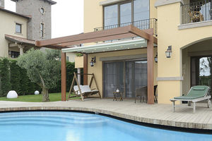 pérgola apoiada em parede