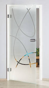painel de vidro decorado