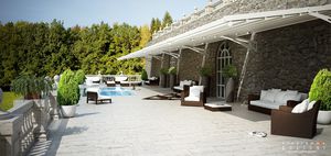pérgola apoiada em parede