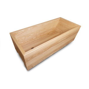 banheira freestanding / em madeira