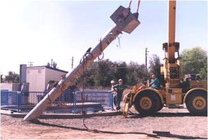 estaca em concreto pré-fabricado