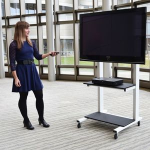 suporte de piso para TV contemporâneo