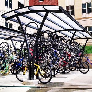 abrigo para bicicletas em aço