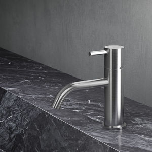 misturador monocomando para lavatório / em inox / 1 orifício