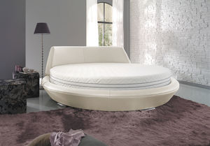 cama redonda / de casal / contemporânea / em tecido