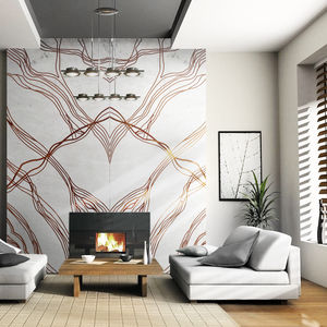painel decorativo em mármore / de revestimento / para piso / para ambiente interno