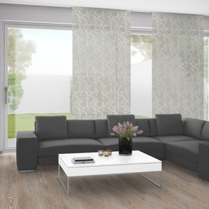 cortina de voile com padrão floral 1