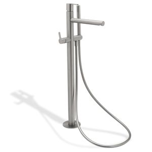misturador monocomando com ducha / para banheira / de piso / em latão
