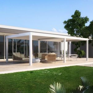 pérgola apoiada em parede