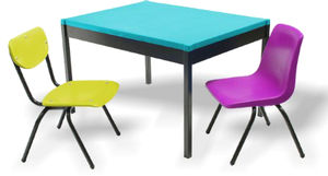 conjunto de mesa e cadeiras contemporâneo