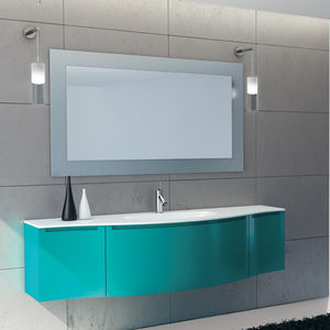 gabinete de banheiro laminado / contemporâneo / com espelho