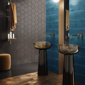 revestimentos hexagonais para ambientes internos