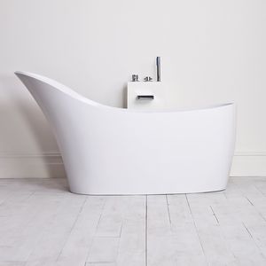 banheira freestanding / oval / em compósito / em aglomerado mineral