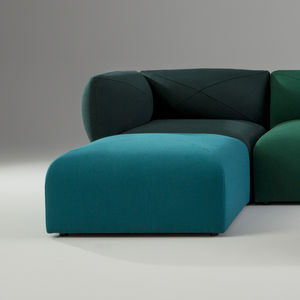 puff contemporâneo / em tecido / quadrado / para sala